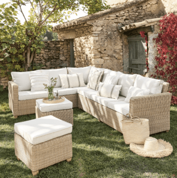 Salon de Jardin Résine Medena NATERIAL, 7 Personnes