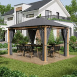 Tonnelle de Jardin Rectangulaire en Polyester 4 x 3 m – Structure en Aluminium
