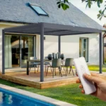 Pergola Bioclimatique 4x3m Électrique Santa Aluminium Gris